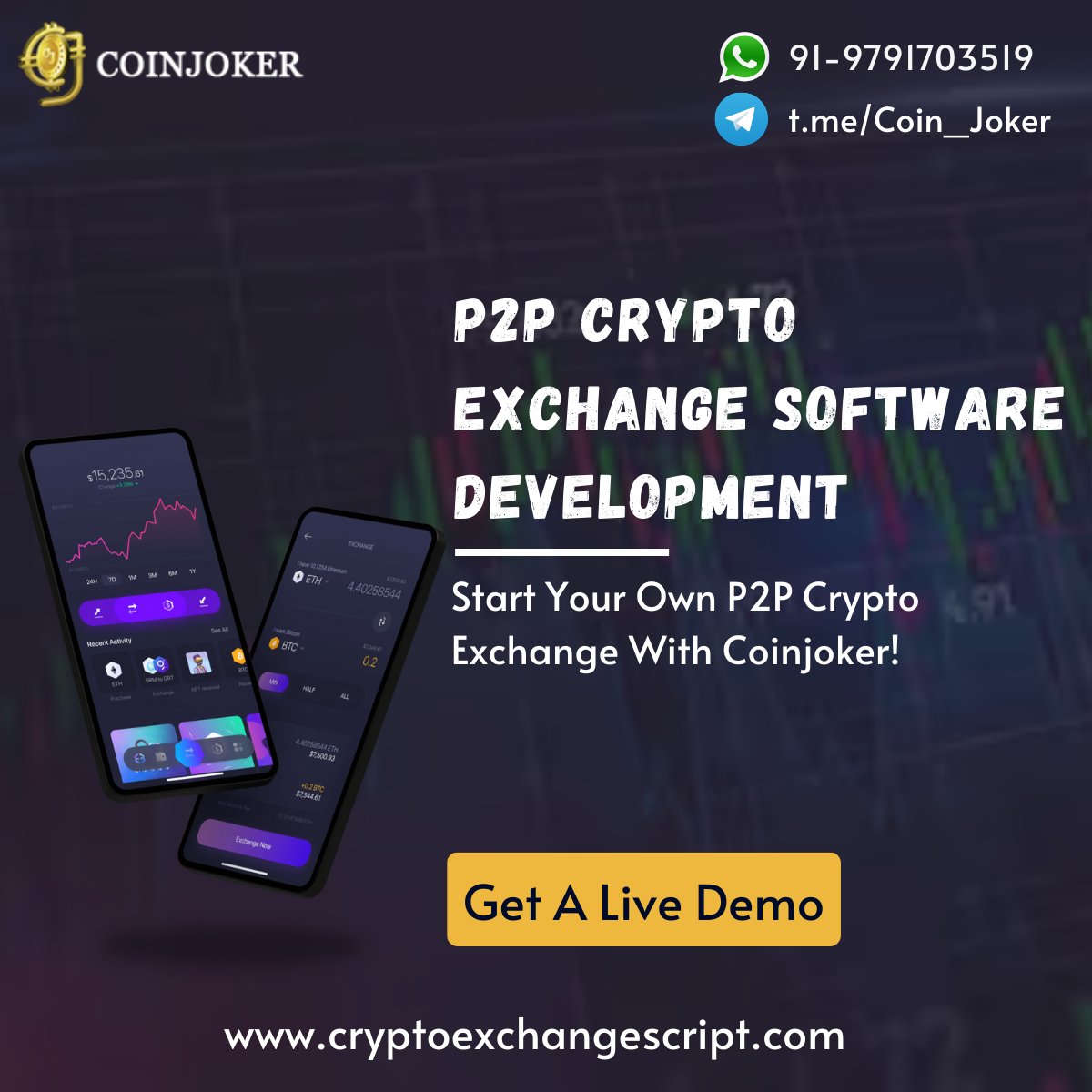 coinjoker_tech's tweet image. Embrace the Future of Finance with our #P2PCryptoExchangeSoftwareDevelopment!
Stay tuned for the official launch of our P2P Crypto Exchange Software >> tinyurl.com/67nmcz8j
#p2pcryptoexchangesoftware #coinjoker #blockchaintechnology #usa #uk #uae #china #startups #business
