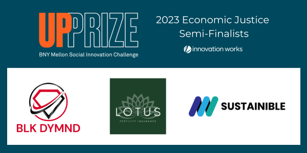 Congrats to our UpPrize 2023 Semi-finalists in the Economic Justice category!

<a href="/blk_dymnd/">BLK DYMND Rewards</a> 
<a href="/CallyWatts/">Cally Myhrum Watts</a> 
<a href="/TalphaHarris/">Talpha Harris</a> 

There are 3 semi-finalists for each category: Racial Equity, Economic Justice, &amp; Sustainability. For all 9 UpPrize Semi-Finalists: upprize.org