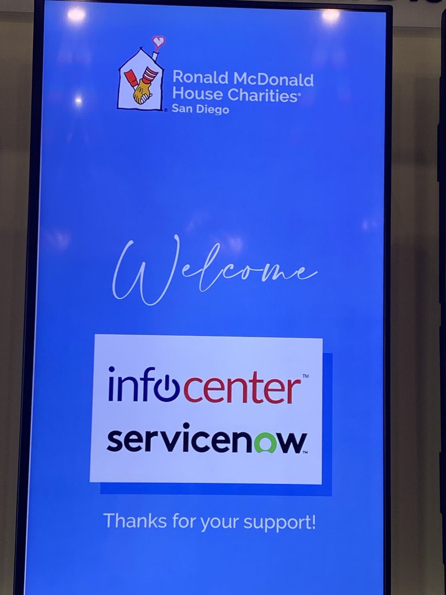 InfocenterIO's tweet image. It was a truly touching experience to partner with Chelsea Sylvester and the @ServiceNow Enterprise Team in giving back and spending time with the children at the Ronald McDonald House Charities® of San Diego. Thank you team! ❤️ #infocenterio #ronaldmcdonald #servicenow #sandiego