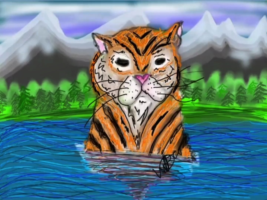 Still working on this feller. Hoping to make it into a ceramic tile  mural at work.