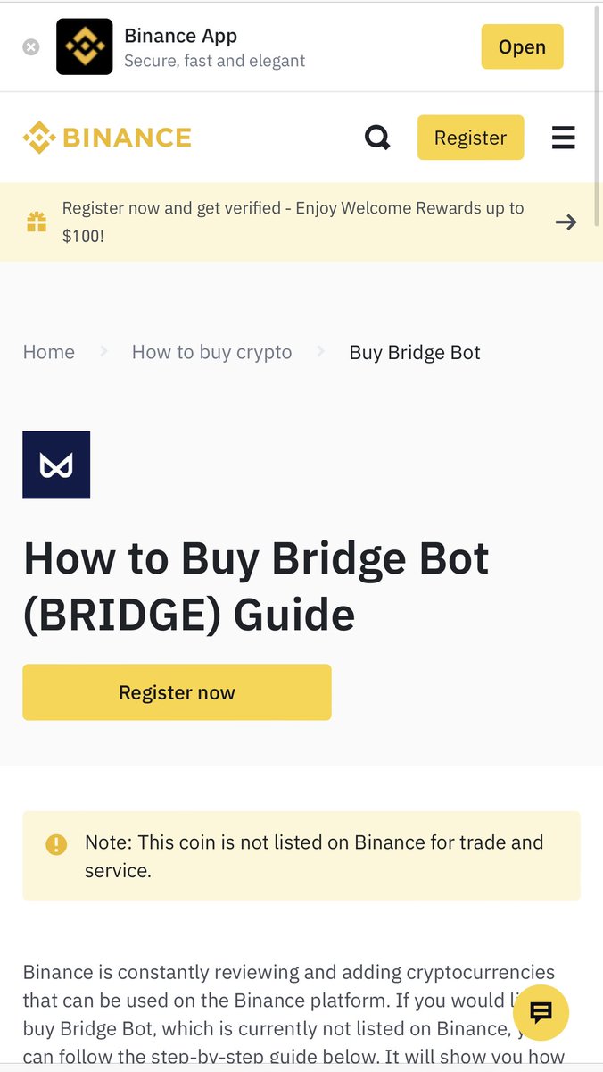 You can now track <a href="/BridgeTGBot/">Bridge Bot</a> $Bridge token on <a href="/binance/">Binance</a> and there is an article on how to buy $Bridge token through uniswap. 

Remembered what happened after $Pepe started getting tracked on Binance the next month it got listed on binance. 

Congratulations <a href="/BridgeTGBot/">Bridge Bot</a> team