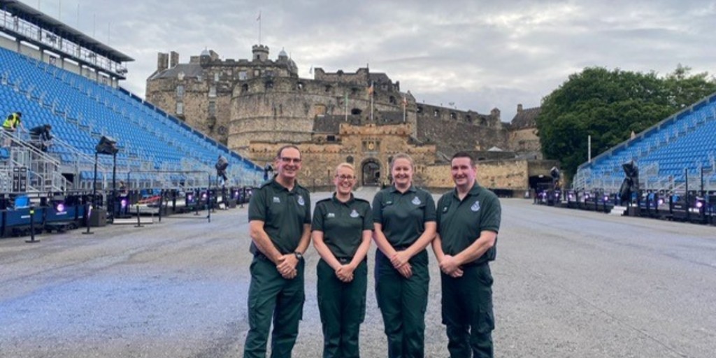 Last night, SAS staff attended a celebration at Edinburgh Castle to mark the 75th anniversary of the NHS in Scotland. #NHSScot75 #EdinburghCastle #NHS75 @ScotGovFM