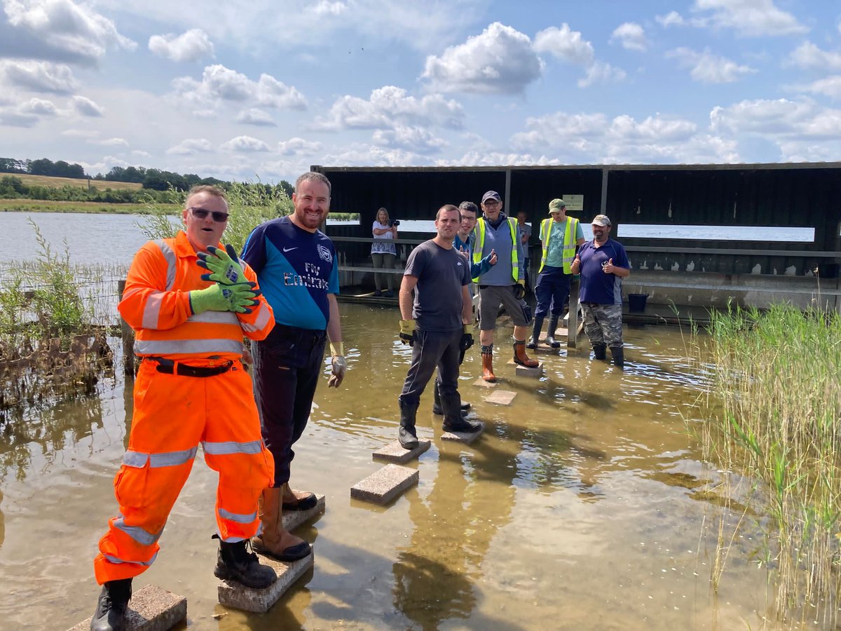 SurreyChoices's tweet photo. The Growth Team have been working hard with @TicesMeadow to help clear the bird viewing hide and to lay stones for easier access in the wet weather. How many birds can you spot in your garden? π¦π¦ #EveryLifeEveryChance https://t.co/AkgpEuTmQJ