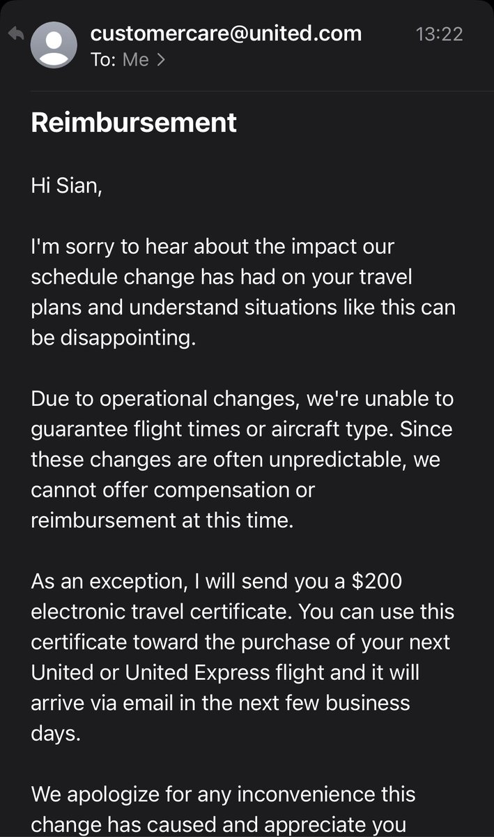 Shame there’s no EU regulation about this.. oh, wait.. hello EU Regulation 261/2004 and 600 euros cash. There’s no way I’m letting you ignore the law <a href="/united/">United Airlines</a>