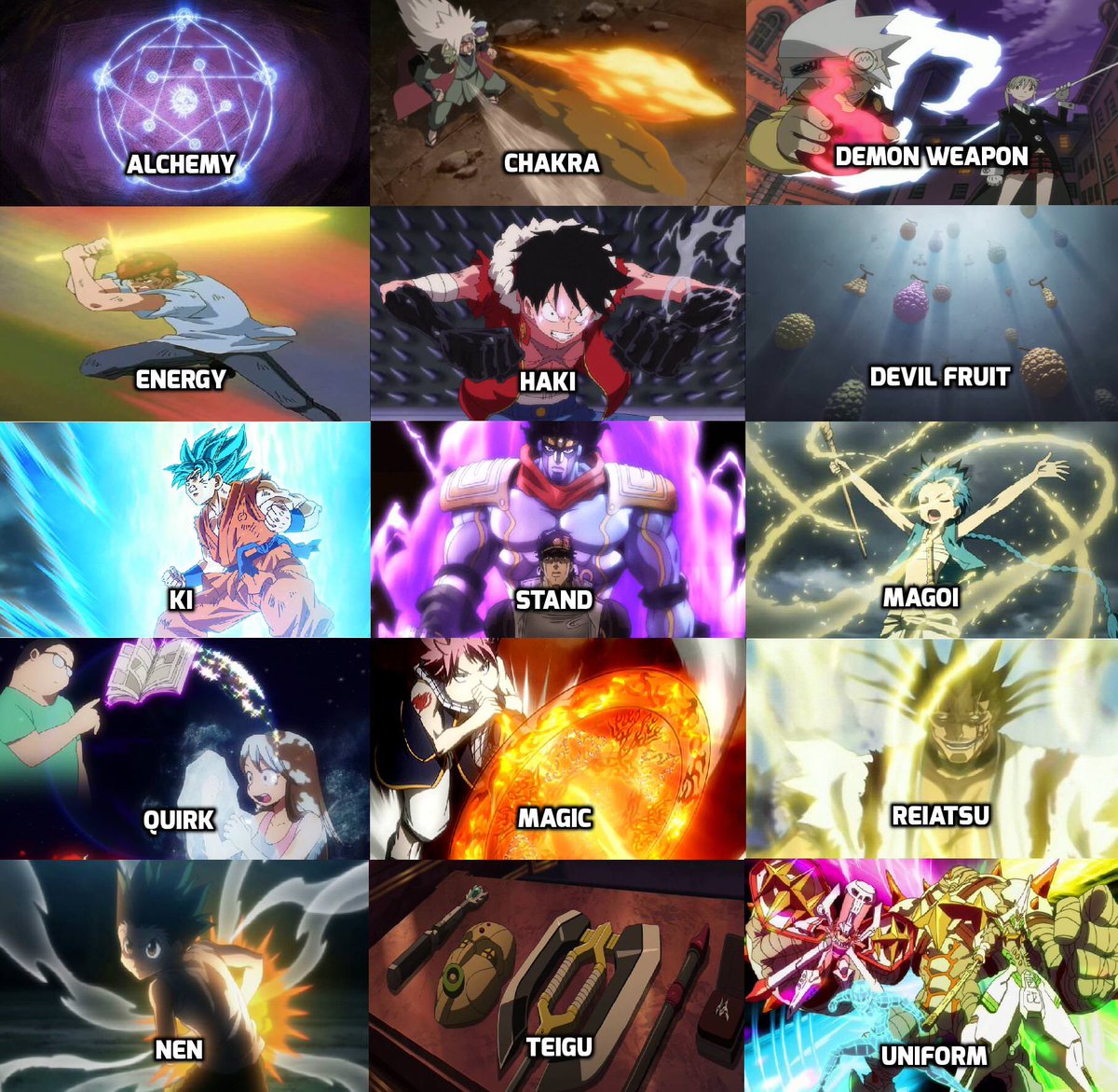 AnitwtGovt's tweet image. You get the chance to obtain one anime power system in the real world.

Which one are y&apos;all picking and why? (doesn&apos;t have to be on this list)