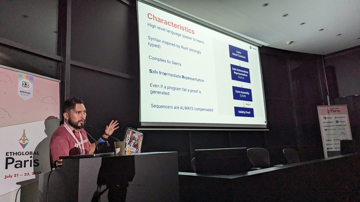 gyanlakshmi's tweet photo. Spotlight on @omarespejel killing it on ETHGlobal Paris workshop stage 🔥🔥🔥
#KeepStarknetStrange @Starknet #LFG🔥 https://t.co/CYE2y2VgaY