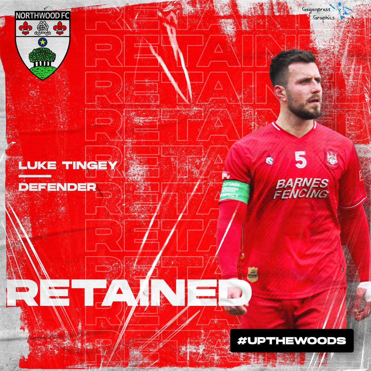 NorthwoodFC's tweet photo. TINGEY STAYS 📝
We are delighted to announce that Captain @LukeTingey has signed on for the 23/24 season.
With just over 60 appearances for the club, Tingey returns for his third season.
Luke played a vital part last season along with picking up Managers’ Player of the Year. https://t.co/vsTzvpVICb