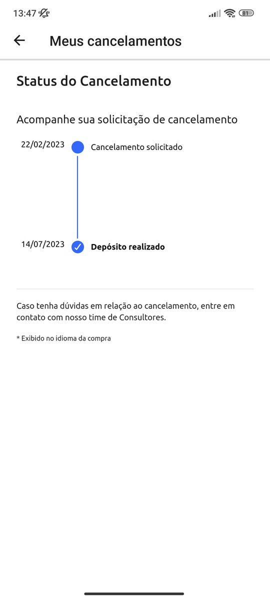 Cahhh_Costa's tweet photo. @HugoGloss @HurbBrasil Pessoal não caiam no golpe, comprei pacote, nunca havia voos disponíveis, solicitei o cancelamento com restituição integral, já se passaram MESES e nada de me estornarem. Agora no app diz que "depósito foi realizado". MENTIRA!!! https://t.co/zuYwonBy9C