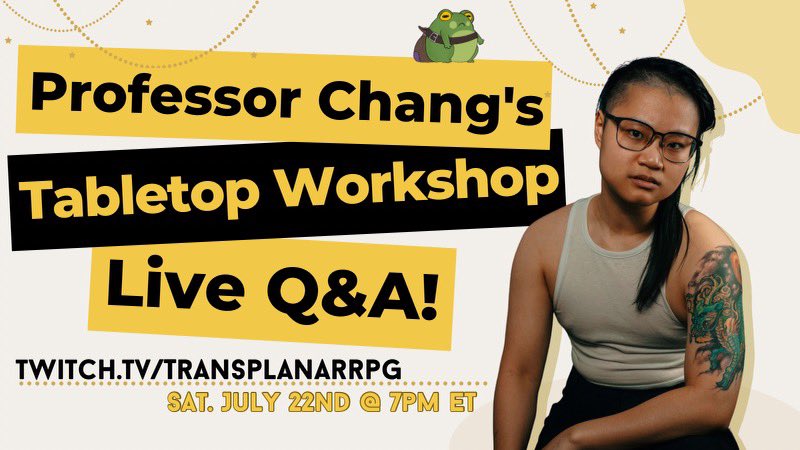 A REMINDER from the
✨HANDS OF FATE✨:

The Chaos Protocol is taking a quick break this weekend to celebrate some IRL accomplishments. But never fear, you can catch <a href="/byConnieChang/">GM Connie Chang 🐸🌈</a> &amp; <a href="/SeaPlaysRPG/">sea 🩸</a> on Saturday at 7pm ET (‼️) with a LIVE Q&amp;A!

Got questions?
Now’s the time to ask!