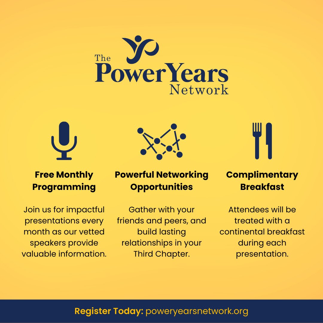 ThePowerYears's tweet photo. Embrace Life's "Third Chapter" with The PowerYears Network! ⚡ Gain valuable insights, share experiences, and find new passions as we explore life after retirement together. 🤝 Visit our website for more information ➡️ https://t.co/IrzNIdTYKn
#PowerYears https://t.co/8D8s62MUTQ