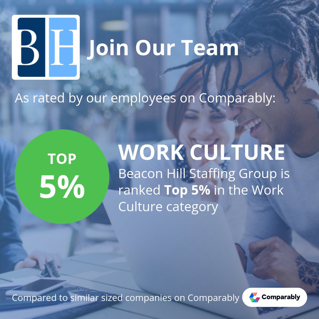 Read more about Beacon Hill's culture by visiting comparably.com/companies/beac…

#EmployingTheFuture #ExpertsAtWork #GoHire