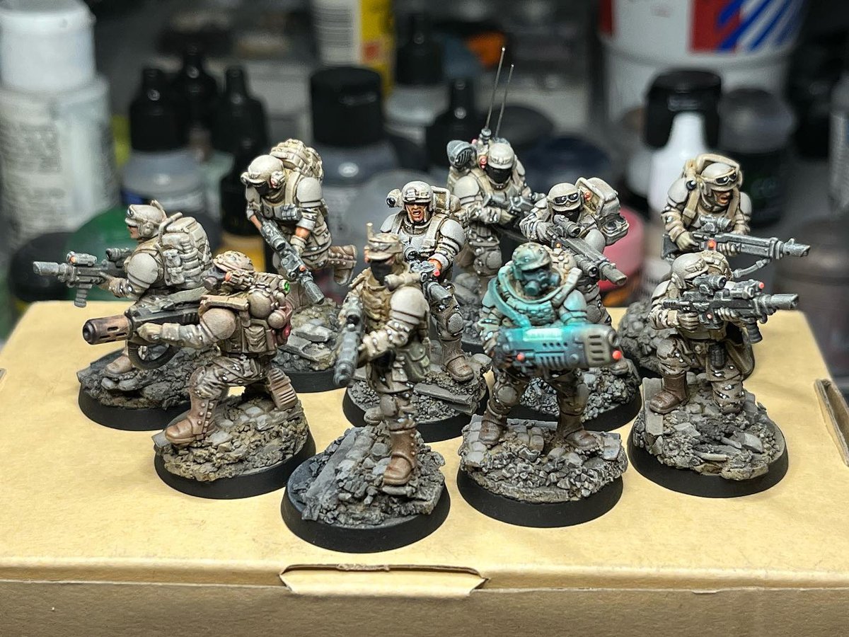 Anvil_Industry's tweet photo. #FanFriday: A follow up on a WIP by @ians_minis on instagram. A week later and the unit is fully painted !!
#anvilindustries #tabletopgaming #miniatures #28mm #wargaming #resin #bits #bitz #conversions #bitsbash #kitbash #kasrkin #gamesworkshop #cadians #paintedmodels https://t.co/lVL9Hu3Jq0