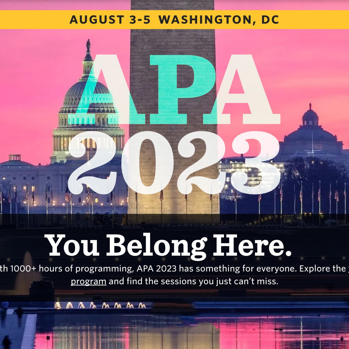 SidianMSJones's tweet photo. Do I know anyone in the Maryland area? I'll be in Washington DC August 1st to 7th for the American Psychological Association event!
#psychology #APA2023 https://t.co/nOP0wUrp19