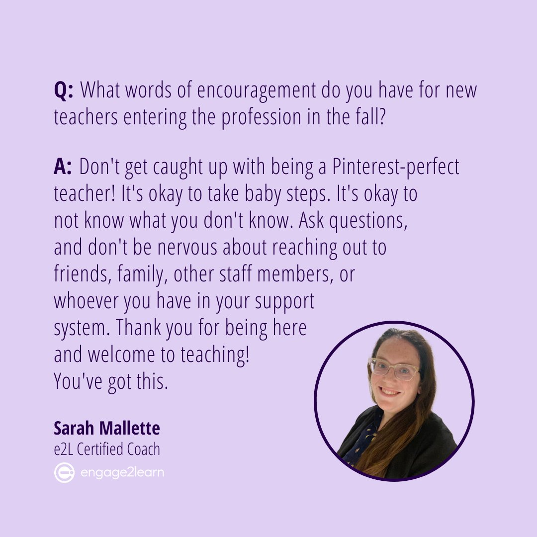 "It's okay to not know what you don't know." Exactly, <a href="/sarah_mallette1/">Sarah Mallette</a>. 👏 #newteacher #edchat #engage2learn #teachersupport #educoach