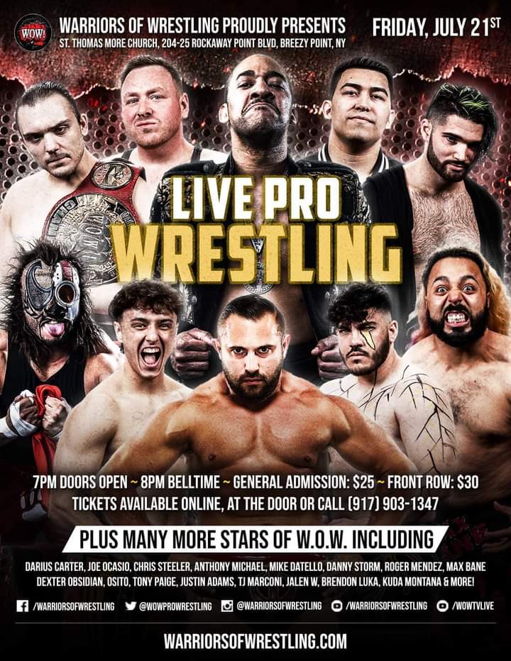 MrDariusCarter's tweet photo. π₯ TONIGHT π₯
Warriors Of Wrestling (W.O.W) #KingOfQueens
π Breezy Point, NY
π 8pm EST
In my 9th Defense, I bring #TheLegendRun to our DEBUT EVENT @ Breezy Point in Queens!
I give TJ One Last Story to tell. Of Mice & Men. β€π
π TICKET INFO π
https://t.co/JnUEUEdN4Y https://t.co/MdXJWFdvuY