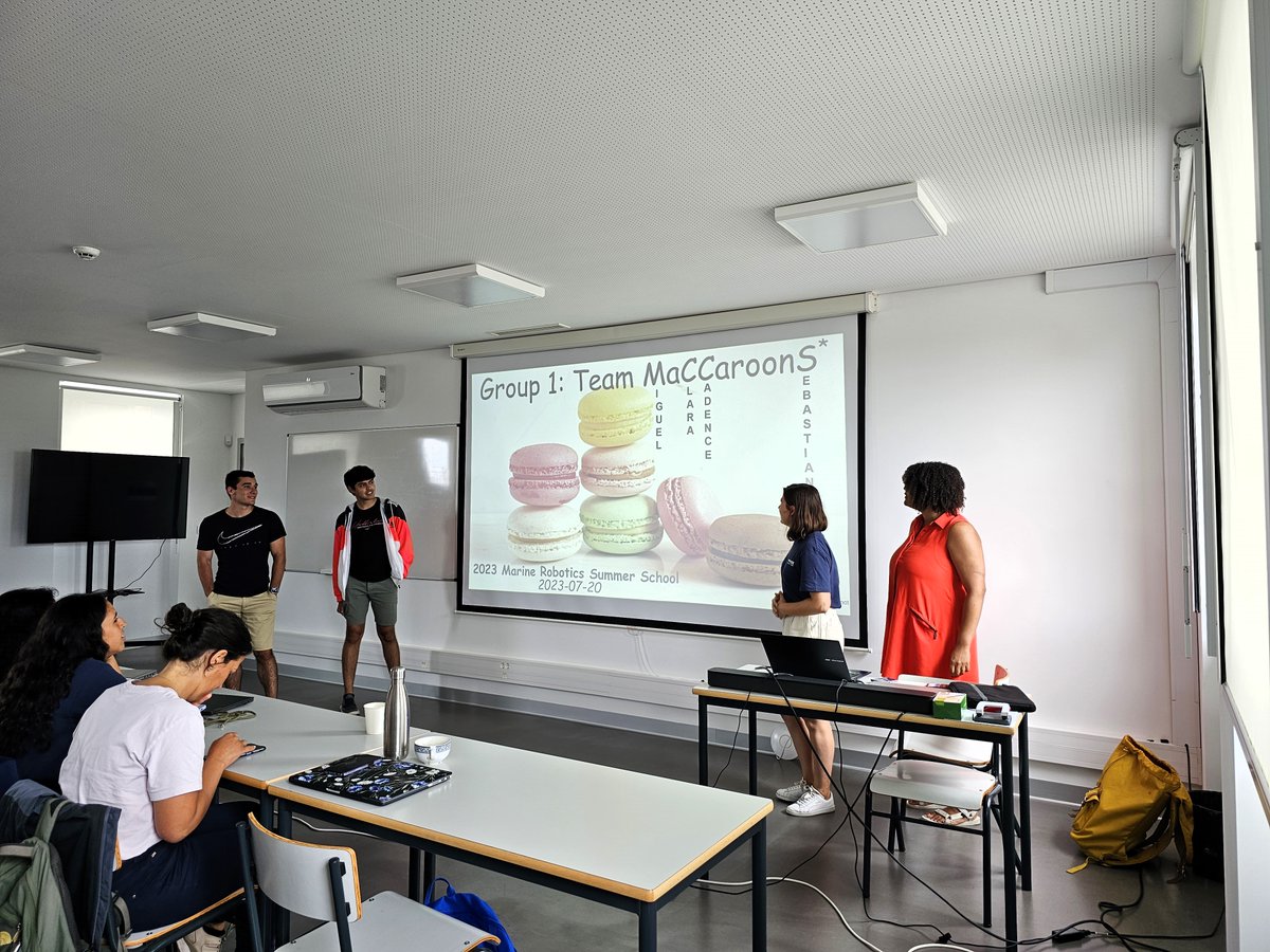 DAY 10: The final day of the #marinerobotics #summerschool (2/2) Today they presented their oceanographic mission and also the predictions of the drifter's position. Team 3(Audrey, Sofia, Francisca, Annika) was the winner of the drifter’s challenge! Congratulations to all teams🥳