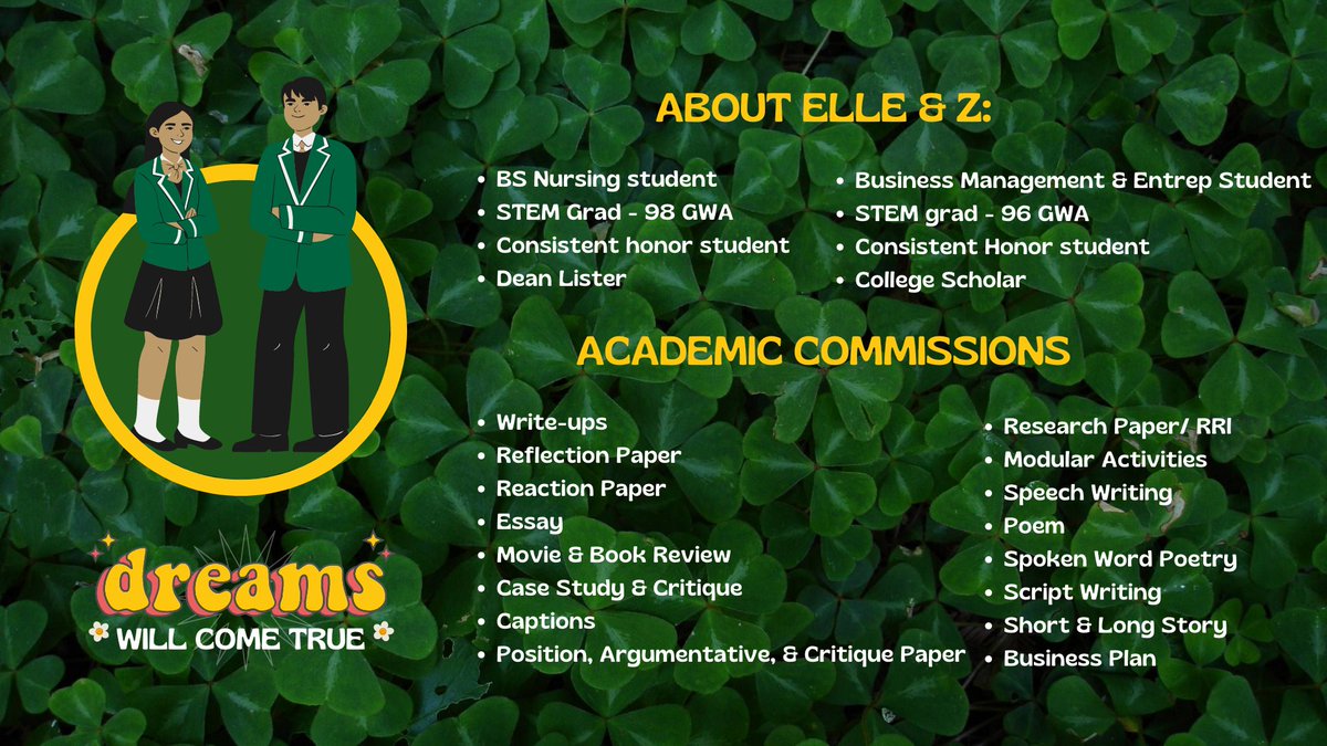 ellez_acadcomms's tweet photo. 🎓📚 Seeking Academic Support? Look no further, Elle &amp; Z is here!

Our Academic Commission is now OPEN for our 2nd academic year! 💡

🏷️Slide into our DMs for more information and let's start your academic journey together! https://t.co/DIi36029sP