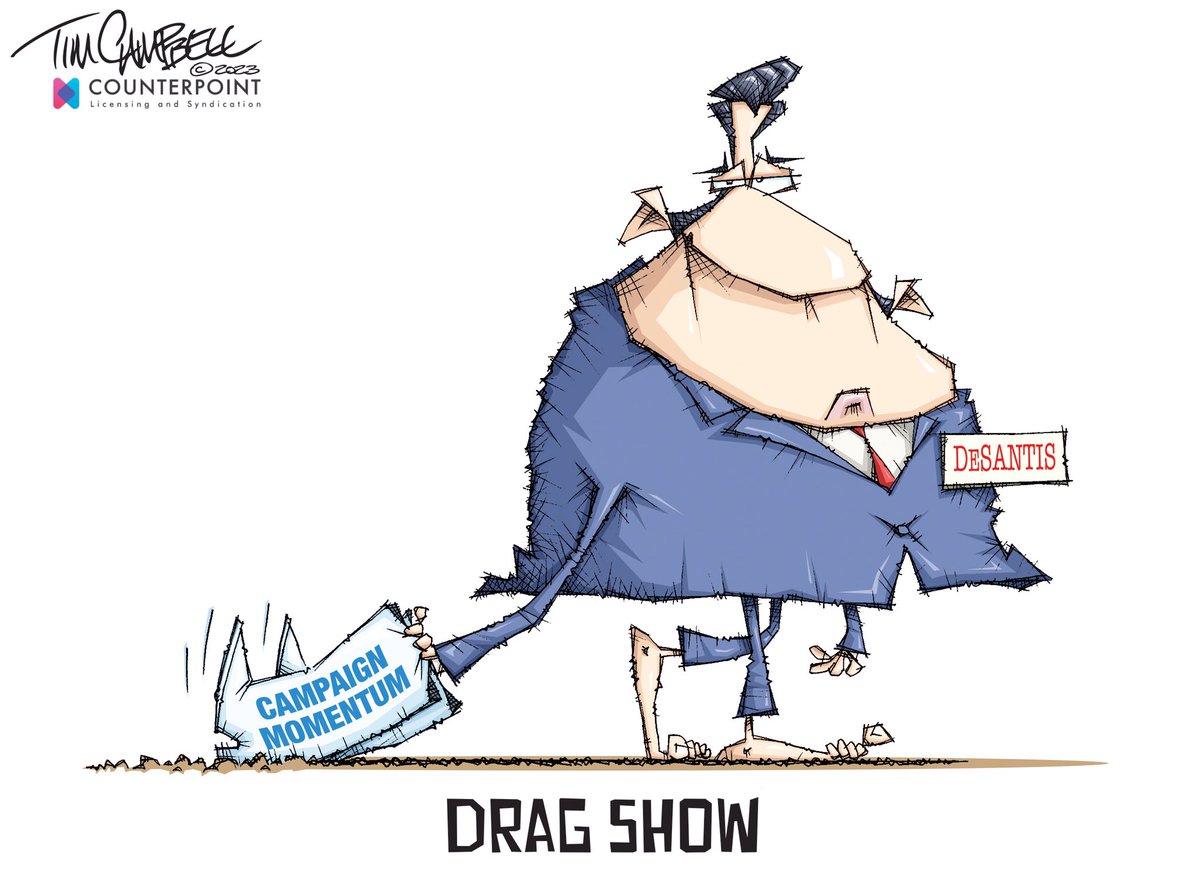 tc2oons's tweet photo. DeSantis Drag Show
#DeSantis #2024Election #GOP #PresidentialElection #Florida #RonDeSantis #DragShow #DeSantisCampaign @AAEC_Cartoonist @EandPCartoons @IndianaJournos @nwi @NuvoIndy https://t.co/ziPN7BayiQ