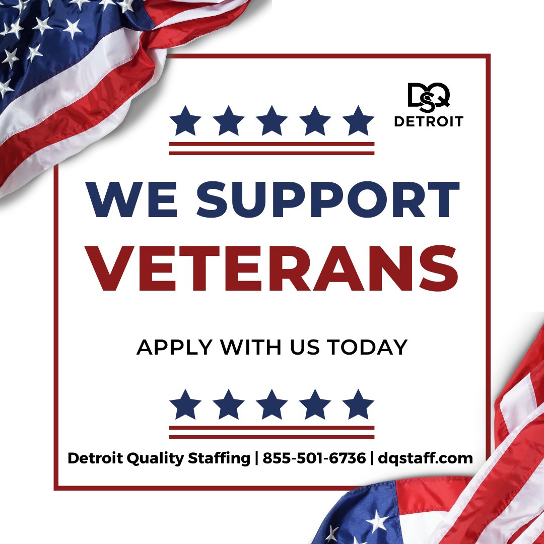 Honoring our heroes: Join our team and make a difference. Veterans, apply with us today! #veterans #support #hireveterans #career #job