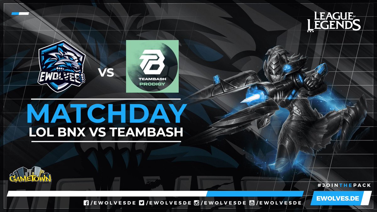 [#LeagueOfLegends]

Es geht um alles 🔥
Für unser BNX Team heißt es "Do or Die" im Kampf um die Playoffs ⚔️

🆚 TeamBasH_Gaming Prodigy
🕗 20:00 Uhr
🔴 twitch.tv/ewolvesde
🎙️ @ews_nilox 

Einschalten und anfeuern, ein Sieg muss her 💪
#JoinThePack🐺