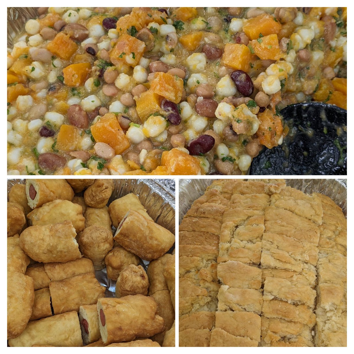 Excited to try for the first time Bannock, scone dogs and 3 sisters salad! Yum! Being part of #CampMigizi for the past 3 weeks has been a real honour! Many thanks to our Indigenous community for sharing their knowledge, traditions and culture with us! Miigwetch!@Joseph745613165