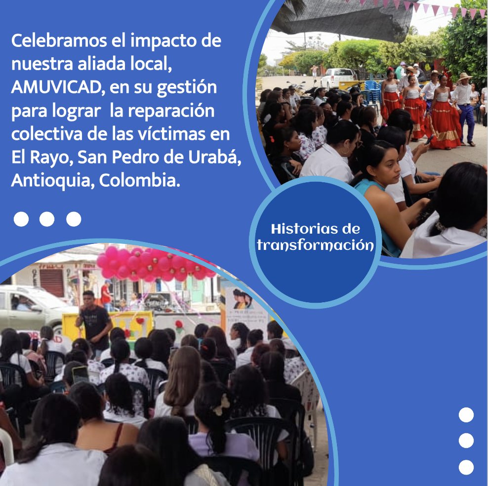 APAZAMERICAS's tweet photo. "¿Quieres conocer la historia de transformación de AMUVICAD por los derechos de las víctimas en El Rayo, San Pedro de Urabá, Colombia? Conoce su historia en el siguiente link: https://t.co/LEwogvr5fa https://t.co/mEknbXdsnD