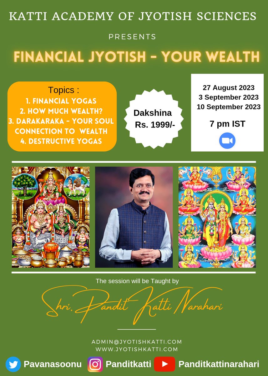 Pavanasoonu's tweet photo. @SapnnaIsharani Have you registered yet?  #AskPanditKatti #Finance #finances #WealthManagement #happinessmantra https://t.co/CoJMuwF3Q0