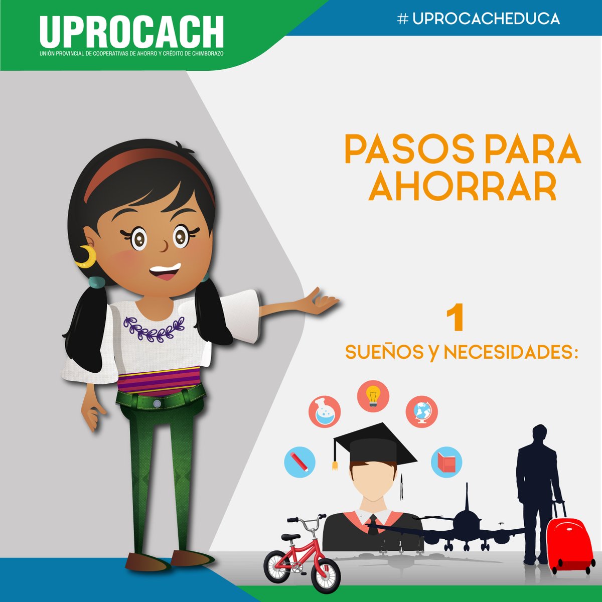 uprocach's tweet photo. 📖 𝐏𝐀𝐒𝐎𝐒 𝐏𝐀𝐑𝐀 𝐀𝐇𝐎𝐑𝐑𝐀𝐑 | #UPROCACHEDUCA
Te compartimos cinco pasos para ahorrar. ¡Ahorra y construye tu futuro!  🫶
#CooperandoJuntos https://t.co/Tbl5Fii673