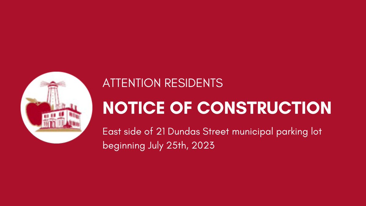NOTICE OF CONSTRUCTION 🦺

Please be advised that removal of the east side of the municipal parking lot located at 21 Dundas Street as part of the land transfer between the Municipality of Brighton and KPRDSB will be beginning on Tuesday, July 25th, 2023. 

#BrightonON