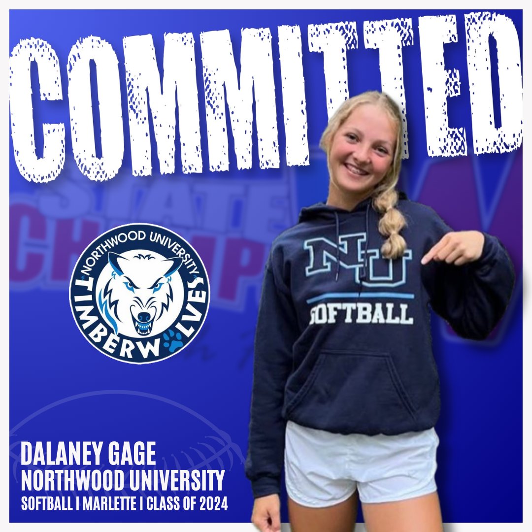 StateChampsW's tweet photo. Dalaney Gage of Marlette high school committed to Northwood University to continue playing softball after her senior season! Congrats! 👏  @DalaneyGage https://t.co/tnR1REPTba