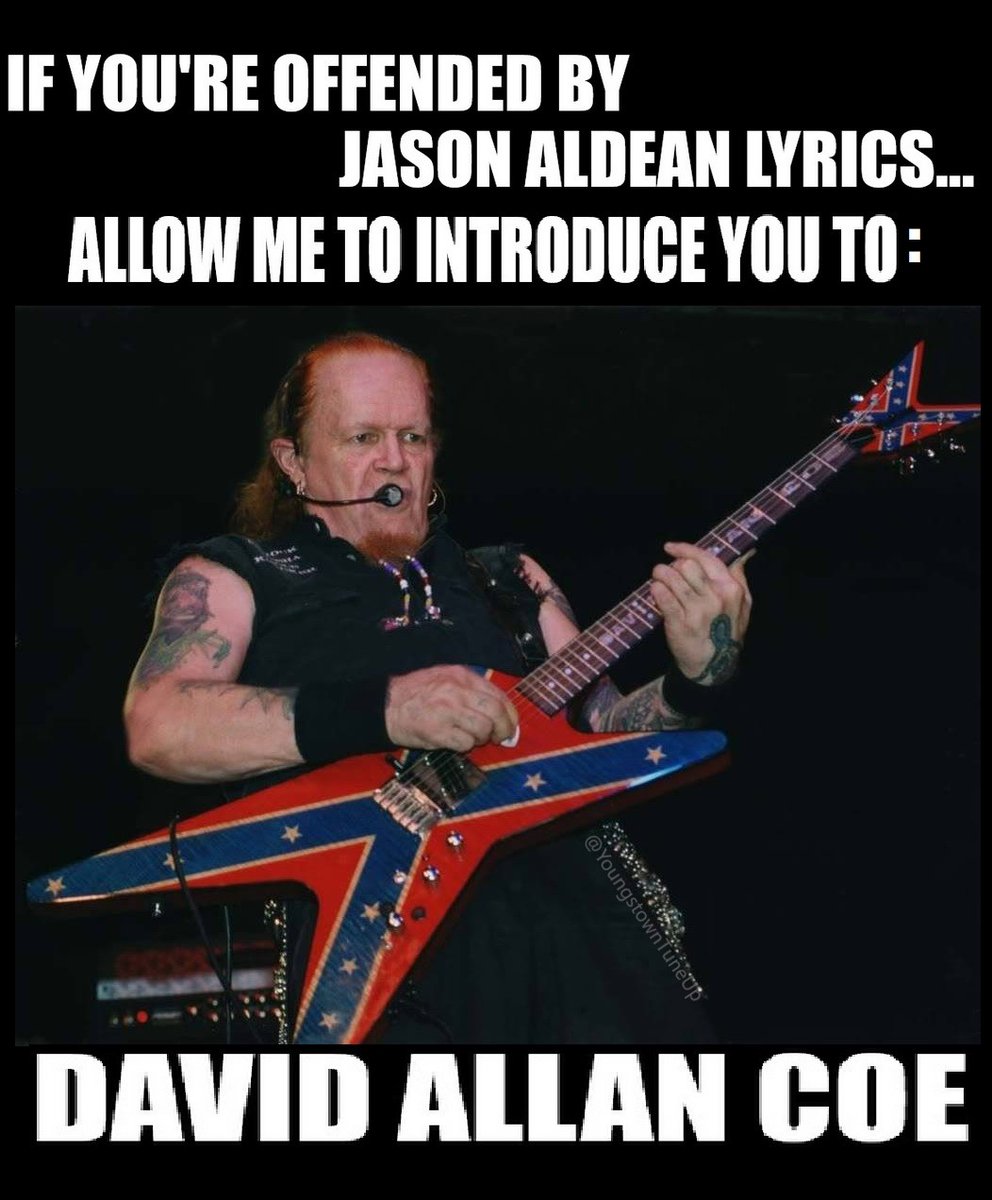 Yompton2nr's tweet photo. #JasonAldean #TryThatInASmallTown #DavidAllanCoe #DAC https://t.co/HXntcR7kah