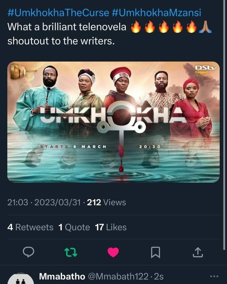 Kagi_Mogale's tweet photo. Tonight #UmkhokhaTheCurse hits its 100th Episode mark. Here's to more seasons to come. #HeadWriter
#Storyteller
#Blessed. https://t.co/lcOpMyiIFa