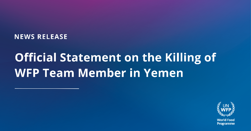 WFPChief's tweet photo. I strongly condemn the ruthless murder of our @WFP team member in #Yemen today.

Moayad was a dedicated humanitarian. He served WFP with tireless commitment for 18 years in Sudan, Syria &amp; Iraq.

Those responsible must be held accountable. Aid workers should never be a target.
