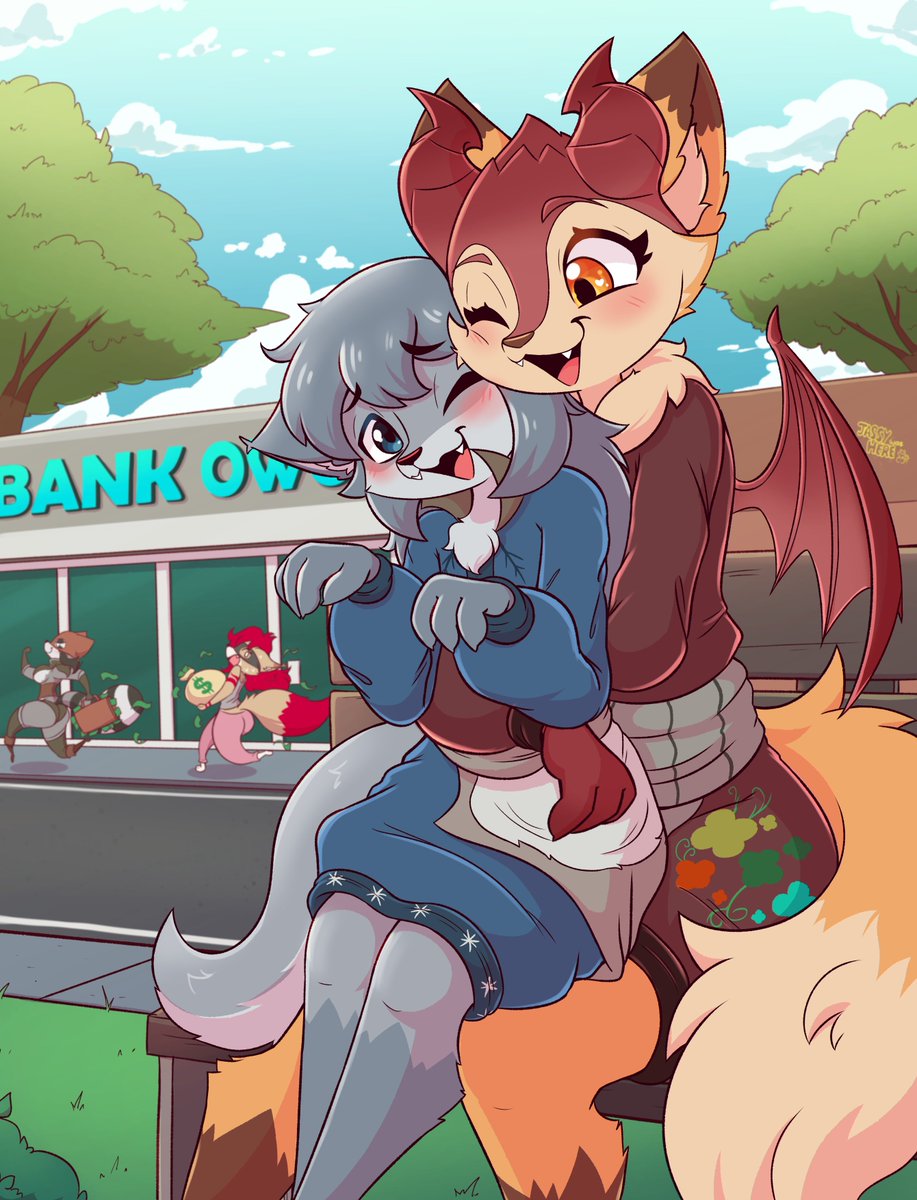 A happy Dragon-Fox ❤️(Comm for Redspark)