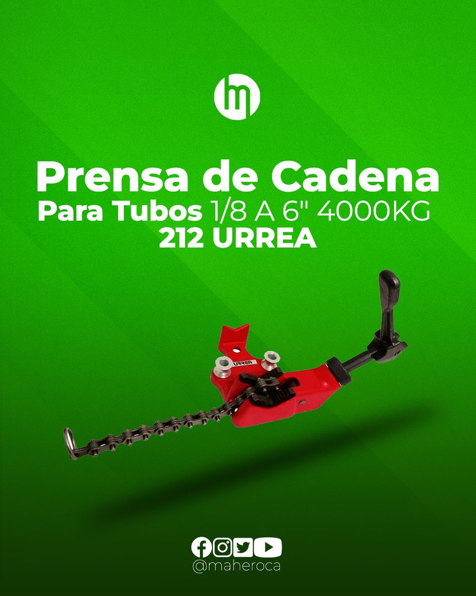 maheroca's tweet photo. 𝗣𝗿𝗲𝗻𝘀𝗮 𝗱𝗲 𝗰𝗮𝗱𝗲𝗻𝗮 𝗽𝗮𝗿𝗮 𝘁𝘂𝗯𝗼𝘀 𝗱𝗲 𝟭/𝟴" 𝗮 𝟲"

📍Estamos ubicados en la Av. Intercomunal, Sector Las Morochas. Ciudad Ojeda, Zulia.  Puedes contactarnos a través de Whatsapp📲: · 0414-6002468 https://t.co/hf6V1FRvv0