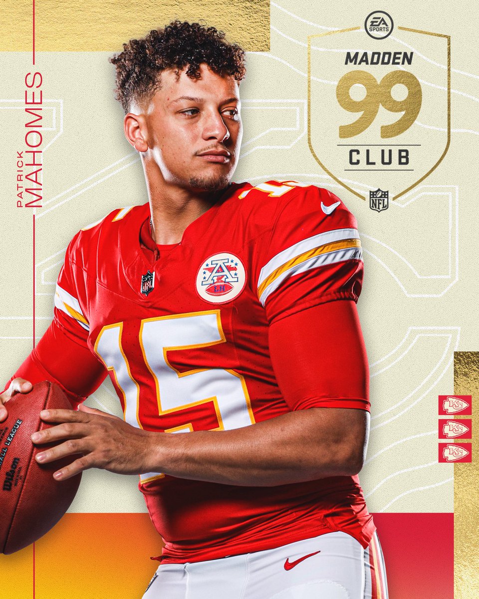 Simply the best. 

Another #99club appearance for <a href="/PatrickMahomes/">Patrick Mahomes II</a> 🎮 Congrats!