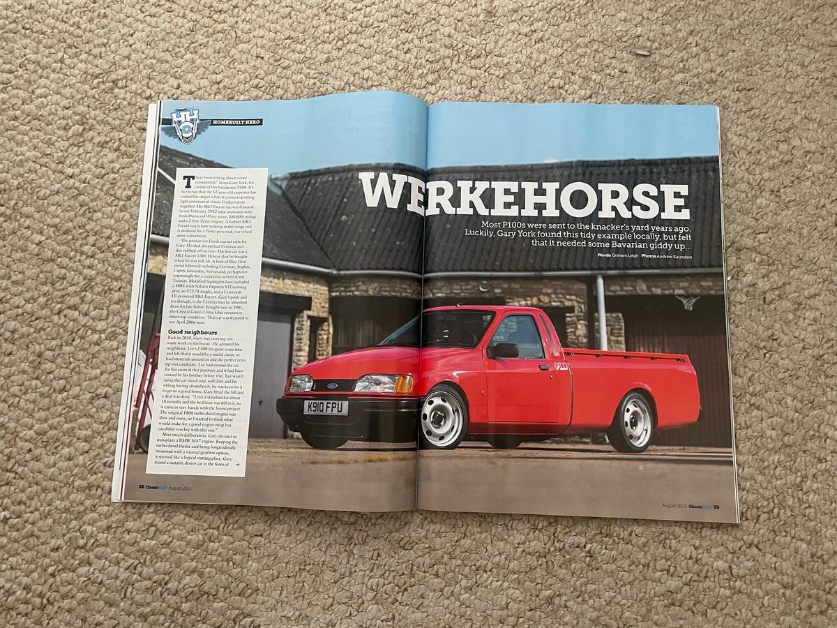 GrahamLeigh78's tweet photo. The August @classicfordmag is a restomod special. I caught up with Gary York and his super clean P100 (photos by Andrew Saunders). I also report back on what was the best @Players_Show Classic event to date. A special thanks to Rob Schaverien for getting the photos over speedily. https://t.co/OKunicqjbQ