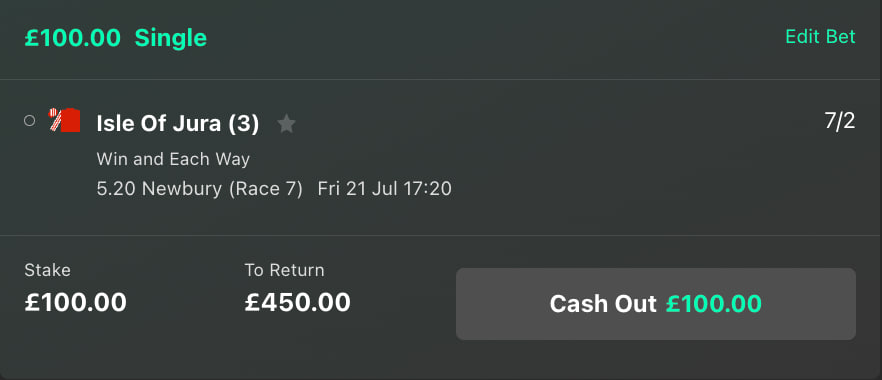 Friday Horse Racing NAP 🏇

5.20 Newbury - Isle Of Jura

Odds = 7/2

£10 RETURNS £45.00 💰