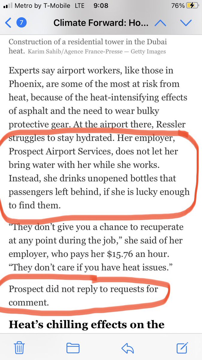 jennynazak's tweet image. #basichumanrights #workersrights #water #heat #heatkills 
What&apos;s up, Prospect Airport Services??? 😳🤬