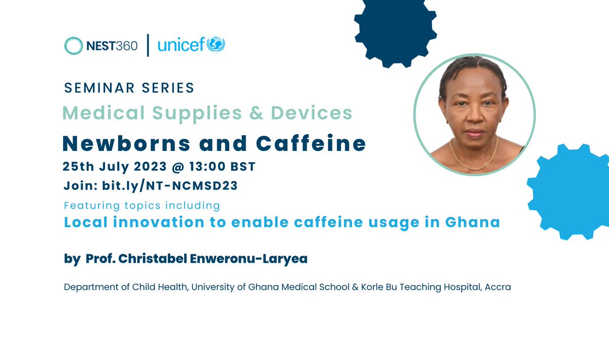 Newborn Toolkit (@newborntoolkit) on Twitter photo 📣There are only 4 DAYS left until the next #SSNC seminar on July 25th, on Newborns and Caffeine !
👥Our next speaker introduction is Prof. Christabel Enweronu-Laryea <a href="/UnivofGh/">University of Ghana</a>
➡️bit.ly/NT-NCMSD23 📣There are only 4 DAYS left until the next #SSNC seminar on July 25th, on Newborns and Caffeine !
👥Our next speaker introduction is Prof. Christabel Enweronu-Laryea <a href="/UnivofGh/">University of Ghana</a>
➡️bit.ly/NT-NCMSD23