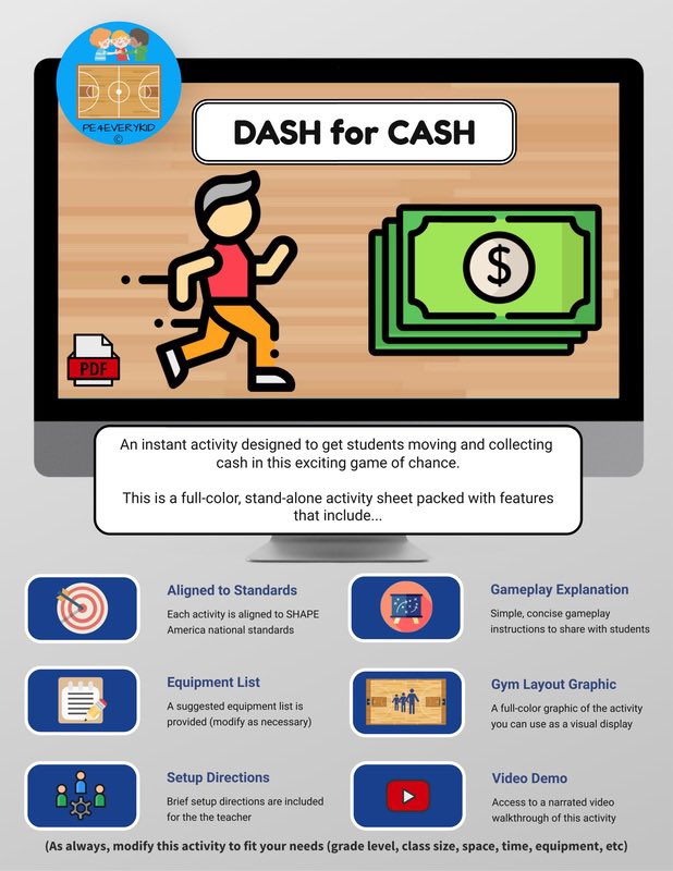 pe4everykid's tweet image. Looking for fun activities that incorporate money? 💵 Check out these and more on my website pe4everykid.weebly.com/activity-sheet… #physed #crosscurricular