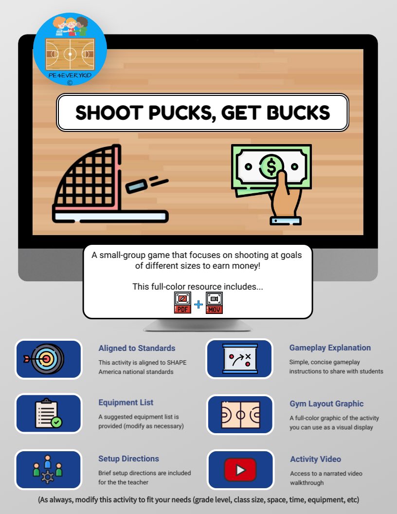 pe4everykid's tweet image. Looking for fun activities that incorporate money? 💵 Check out these and more on my website pe4everykid.weebly.com/activity-sheet… #physed #crosscurricular