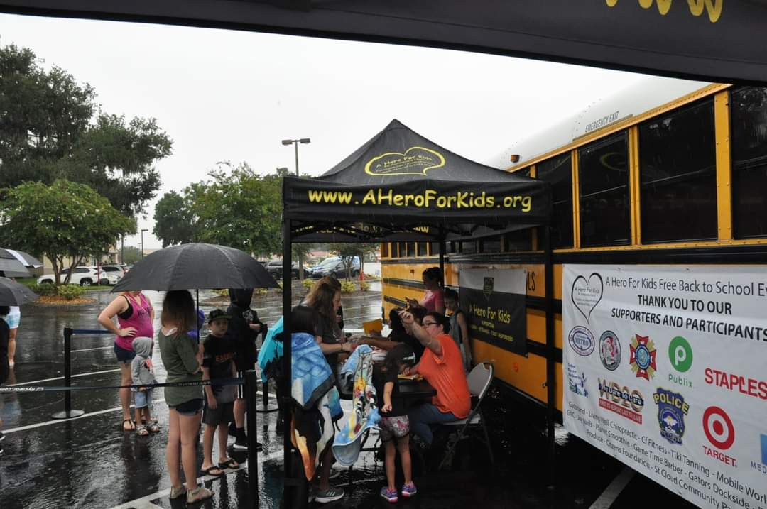Flashback Friday to 2019 and the A Hero For Kids 1st Annual Back2School Celebration. Despite pouring rain we were able to support hundreds of local families with much needed backpacks and school supplies. 

Fast forward to today as we perpare for our 5th Annual A Hero For Kids