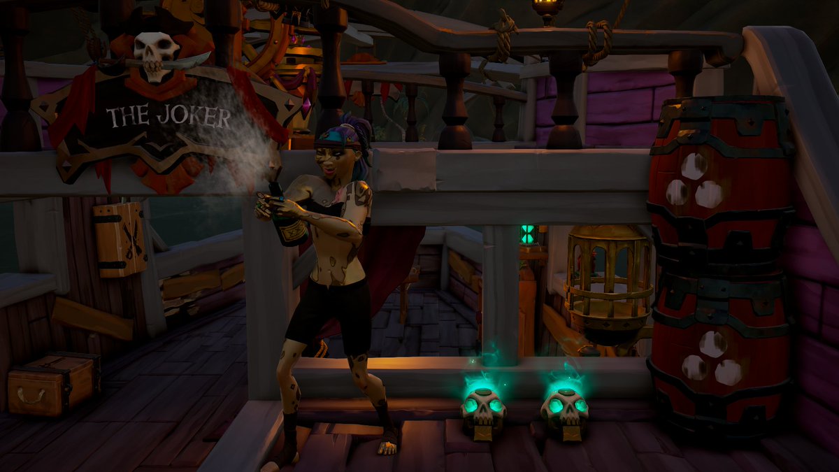 Jenny_Joker's tweet photo. Finally got my gold curse πππ₯° thank you so much for dealing with my shenanigans and helping me do all of my tall tales @Kxy_Gee π #SeaOfThieves #shoresofgold #goldcurse #BeMorePirate https://t.co/fmMvNonL7X