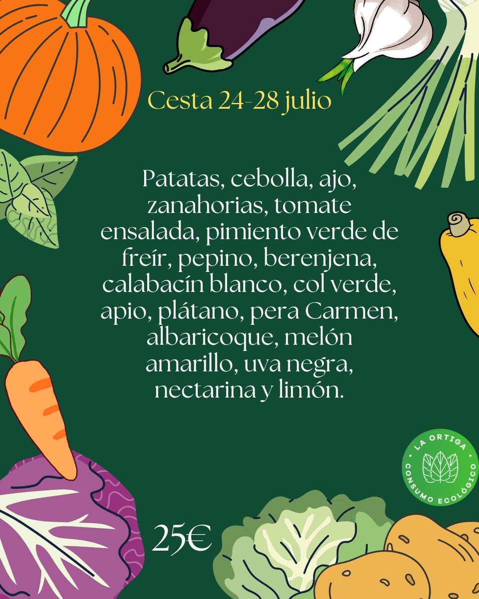 ecoortiga's tweet photo. Ya tenemos el contenido de la cesta de la semana que viene. 🌶️🍌🍋
Se pueden encargar hasta el lunes por la tarde en nuestras tiendas, por teléfono o correo.
Tienda centro
📍C/ Goles,56
📞 954906306

Tienda Sevilla Este
📍C/Tigris,4
📞 954250678

Email:
✉️ correo@laortiga.com https://t.co/MNMbmwTZjN