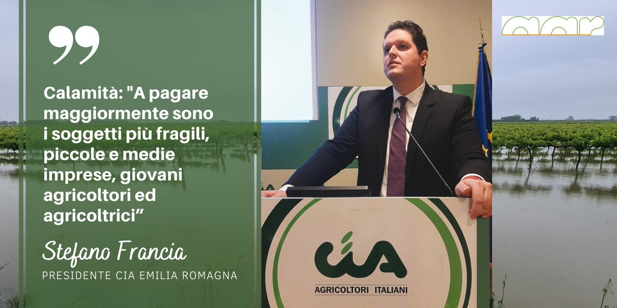 Francia, presidente #CiaEmiliaRomagna: "Gelate, piogge e alluvione hanno compromesso le produzioni agricole: si stimano riduzioni di rese importanti. Questa situazione testimonia la necessità di intervenire attivando misure straordinarie per un comparto strategico" #agrimpresa