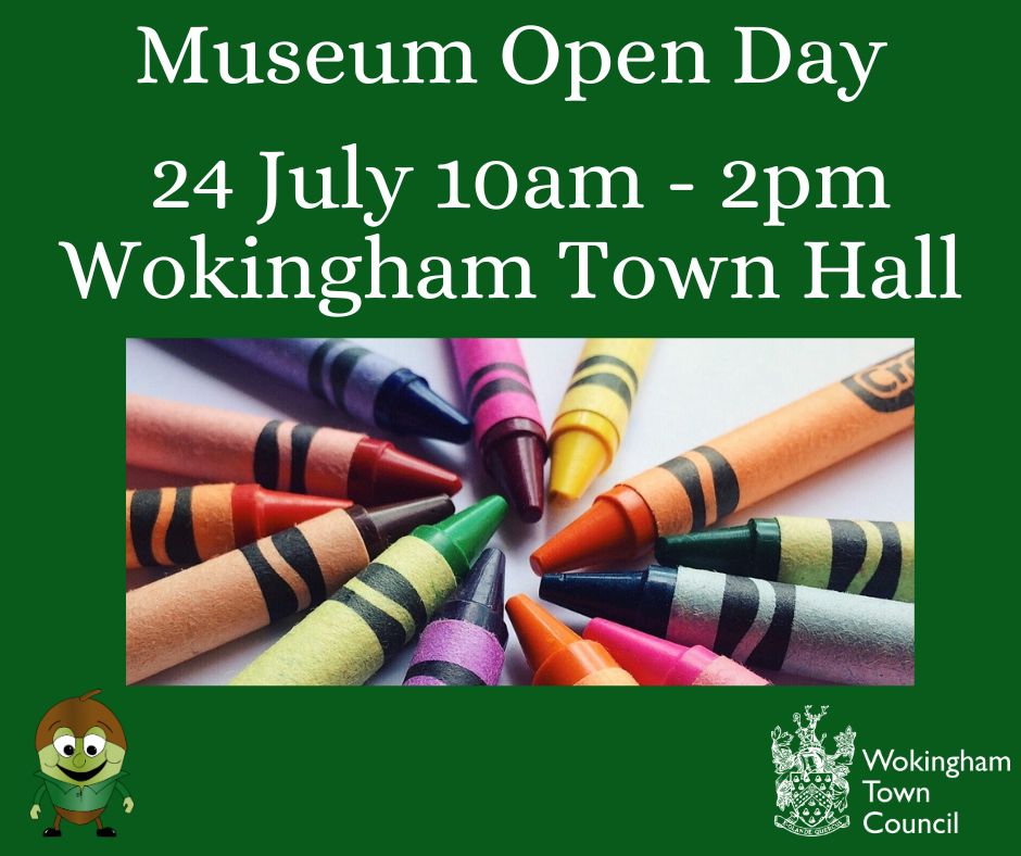 FREE Museum Open Day - Monday 24 July, 10am-2pm
Wokingham Town Hall – Diamond Jubilee Room
Join us at the start of the school holidays for our Open Day where we'll be offering some colouring and crafts for children.