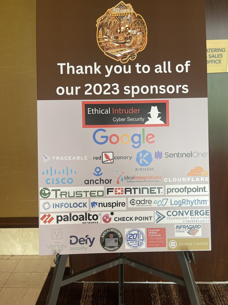 vtxproject's tweet photo. Proud to be a @BSidesPGH sponsor today! If you have any questions or want to chat today, DM us! ๐
#bsides #bsidespgh #pittsburgh #barsides #pghtech #pgh https://t.co/dCHf87ssfN