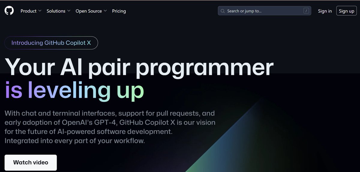rohiniai_agency's tweet image. 3. buff.ly/3lyQYhi
🤖🚀 GitHub Copilot X - The ultimate AI pair programmer! Chat & terminal interfaces, pull request support, GPT-4 powered, seamless workflow integration.
Future of coding!
#AI #GitHubCopilotX