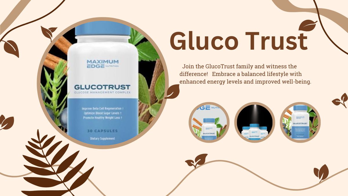 🩸🌿 Say goodbye to worries about blood sugar levels with GlucoTrust! 🌿🩸 Discover the all-natural solution to support healthy blood sugar levels. Shop now and take control of your well-being Shopnow:getglucotrustproducts.systeme.io/glucotrust) #GlucoTrust #BloodSugar #HealthWellness